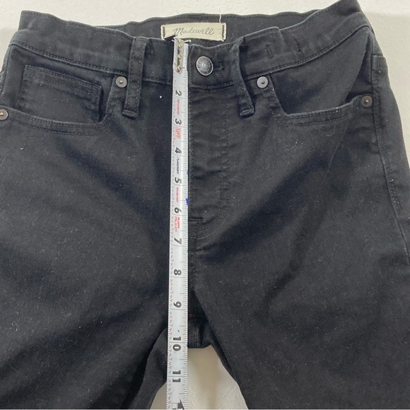 Madewell 9" High Rise Skinny Jeans Women's Size 26 Black Distressed - Picture 4 of 15